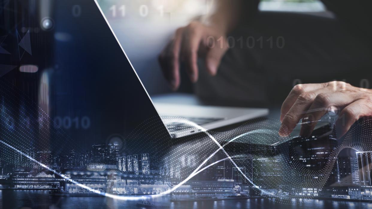 Digital technology, internet network connection