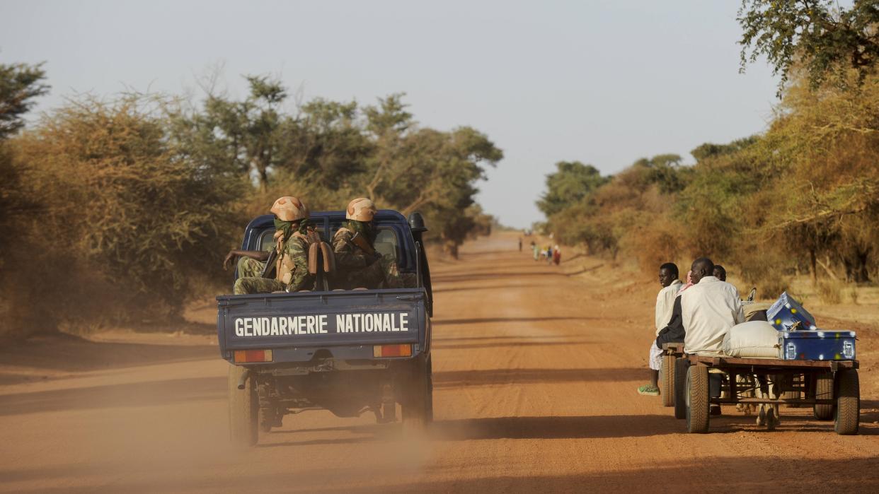 Armed Police Patrol in Burkina Faso
