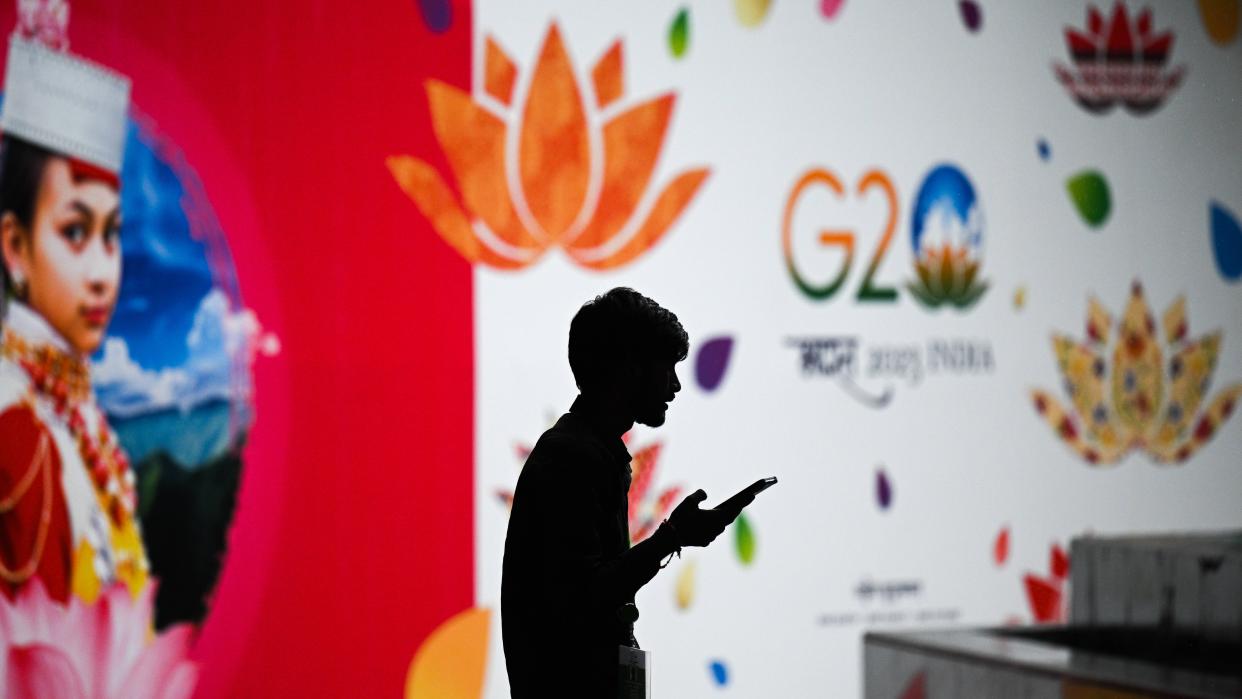 A journalist during G20