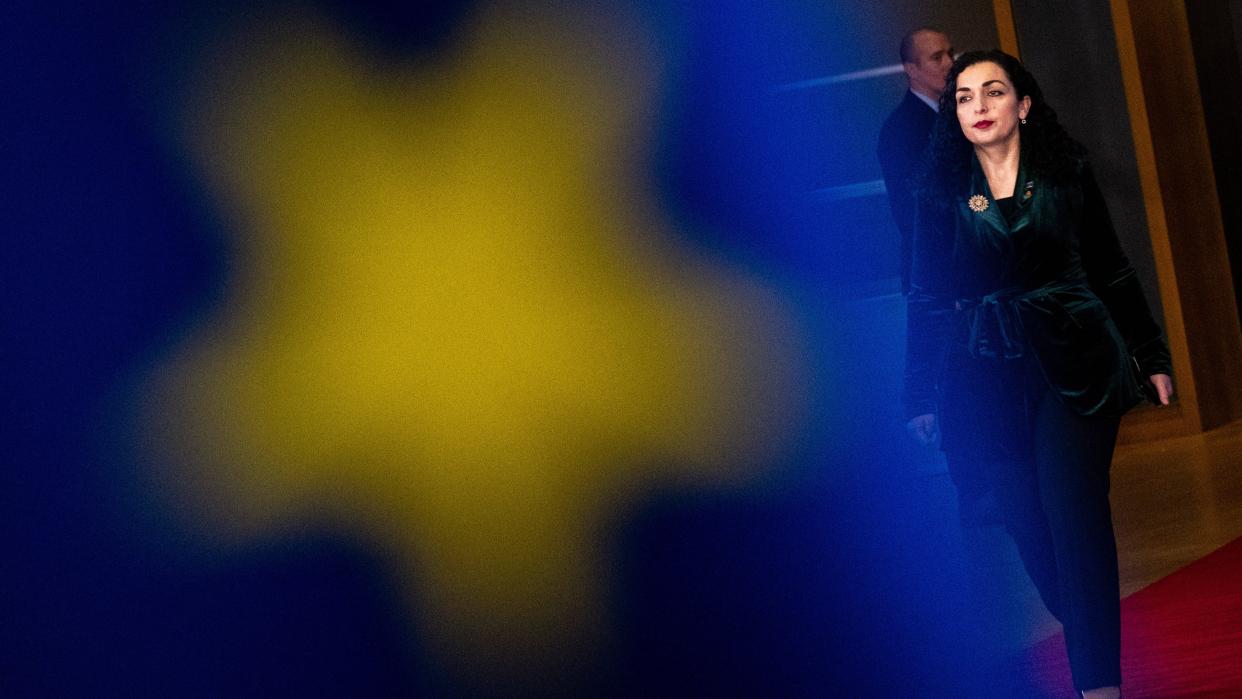 President of Kosovo Vjosa Osmani in Brussels