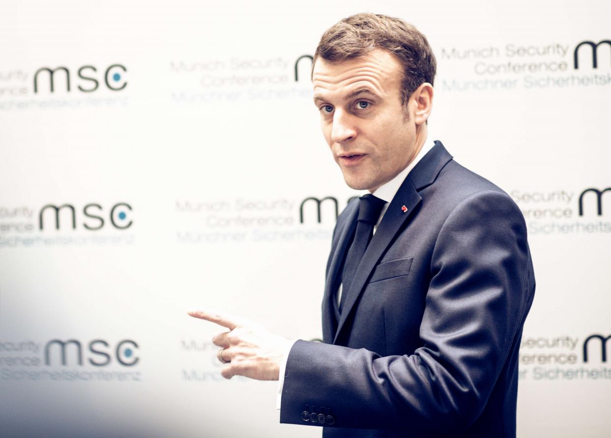 Bild: Emmanuel Macron bei der MSC 2020