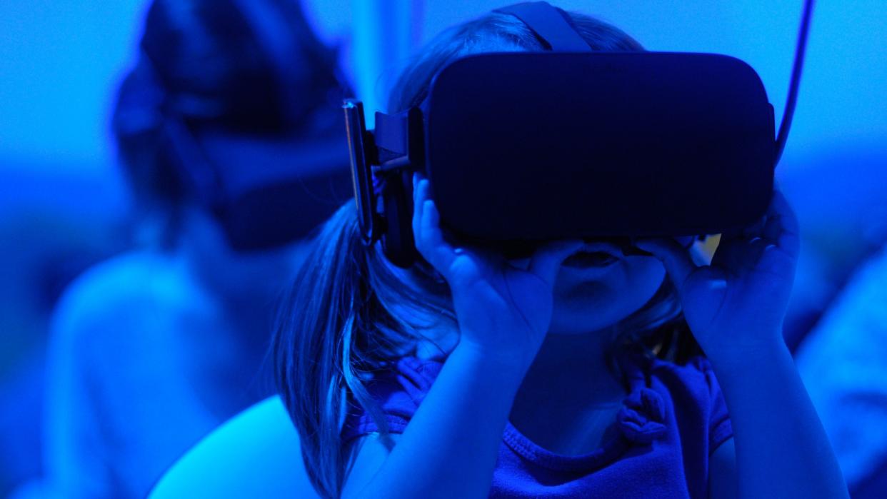 Picture: Child wearing a VR headset