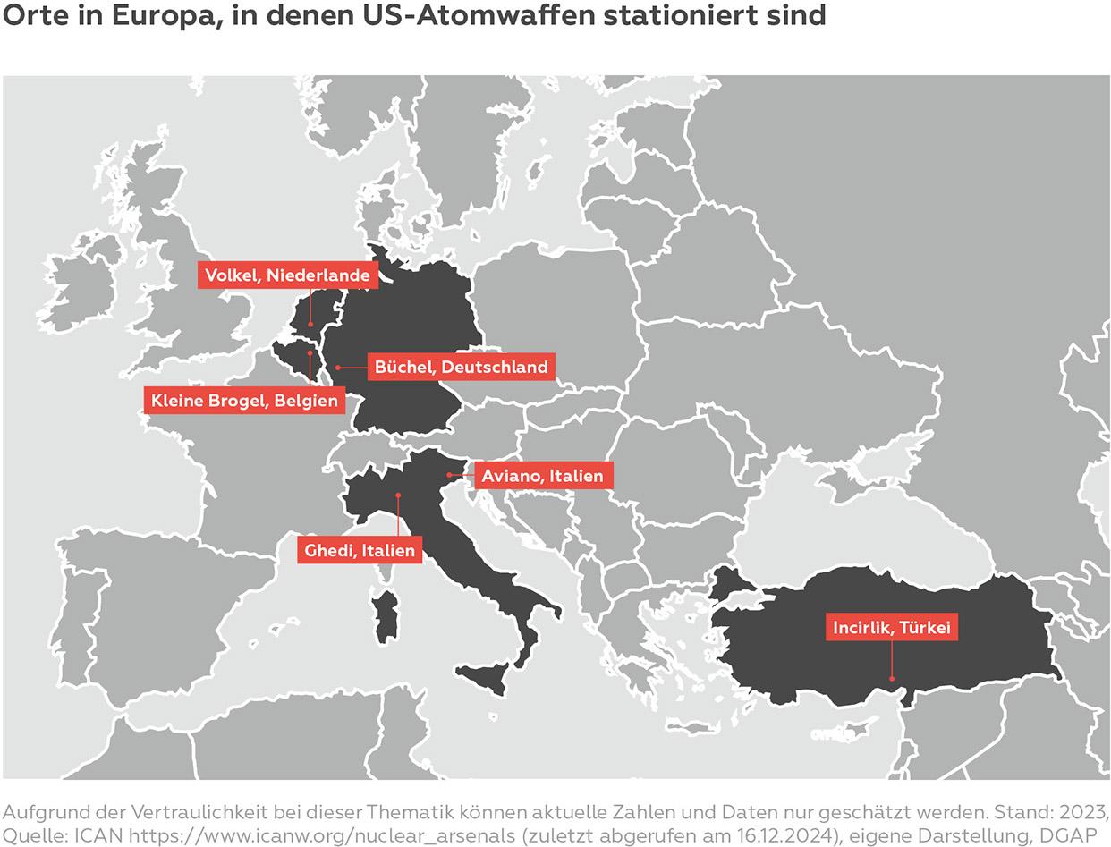 Orte in Europa, in denen US-Atomwaffen stationiert sind