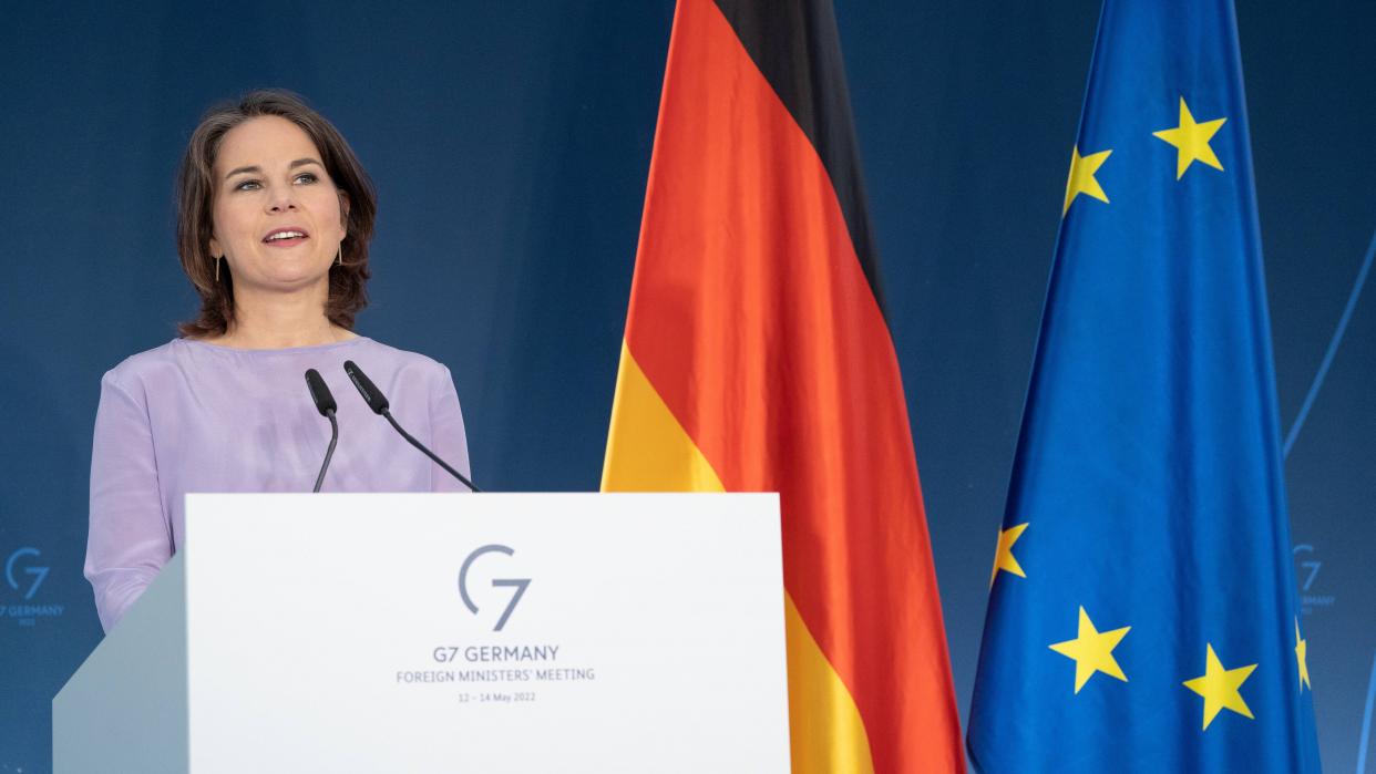 Annalena Baerbock at the G7 Foreign Ministers Meeting in May 2022