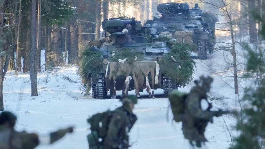 Bild: Bundeswehrsoldaten bei einer Übung im litauischen Pabrade, März 2023.