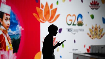 A journalist during G20