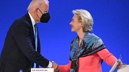 Bild: Joe Biden und Ursula von der Leyen beim COP26-Gipfel in Glasgow