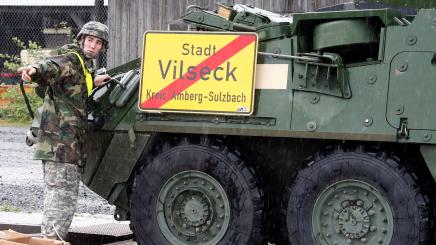 Soldat des Stryker-Regiments in Vilseck