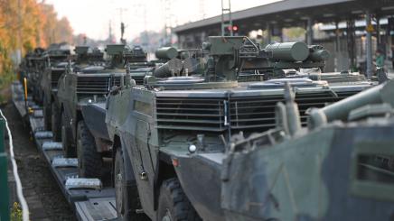 German tanks on the road