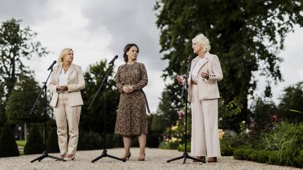 Nancy Faeser, Annalena Baerbock und Christine Lambrecht