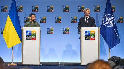President of Ukraine Volodymyr Zelenskyy and Secretary General of NATO Jens Stoltenberg