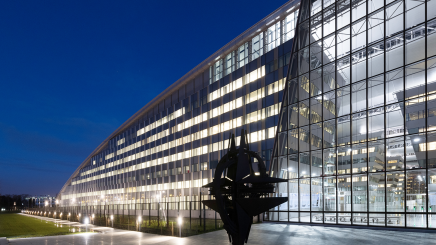 NATO’s new headquarters in Brussels, Belgium, January 14, 2018.
