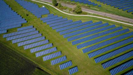 Solar panels in Offingen, Germany.