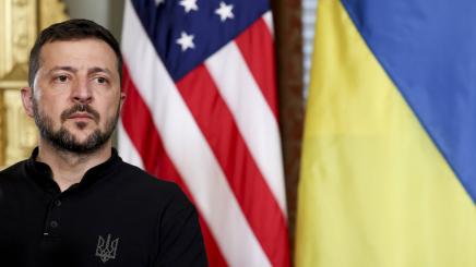 Volodymyr Zelenskiy, Ukrainian president, in the US