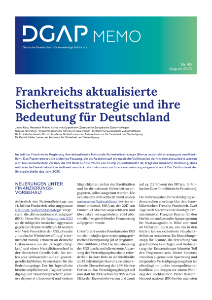 Memo No.40, August 2025, 4pp