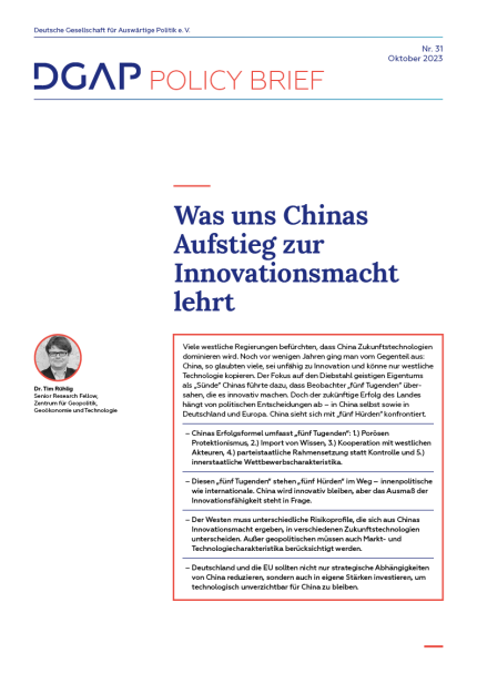 DGAP Policy Brief Nr. 31, Oktober 2023, 6 S.