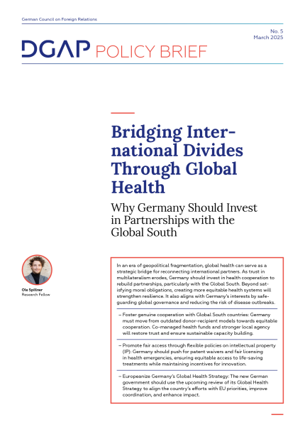 Cover Policy Brief No. 5 Global Health
