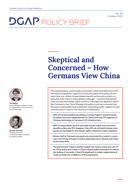DGAP Policy Brief No. 29, October 24, 2023, 19 pp.-Cover