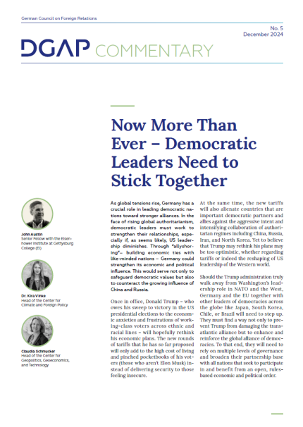 Cover of PDF Version of DGAP Commentary No. 5