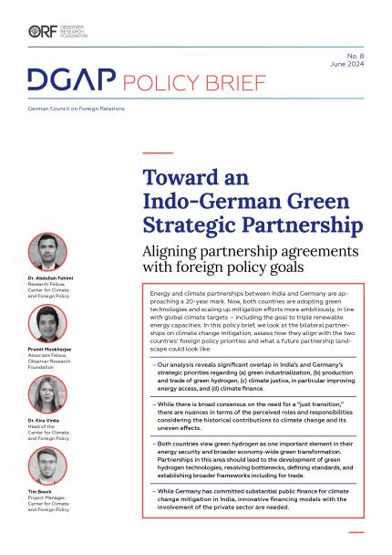Cover of PDF version of DGAP Policy Brief No. 8
