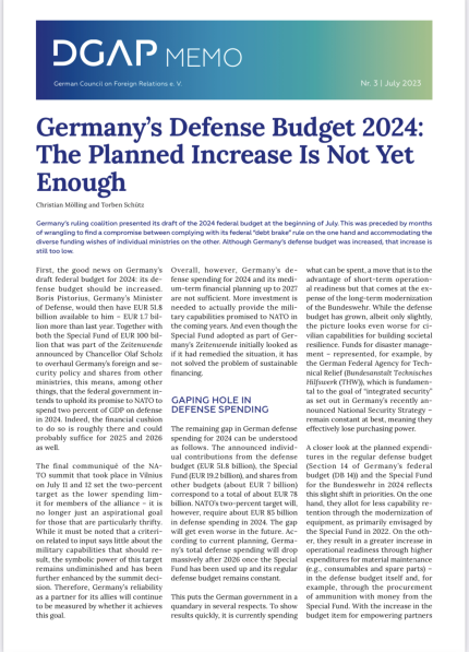 Screen shot of cover version of DGAP Memo Nr. 3