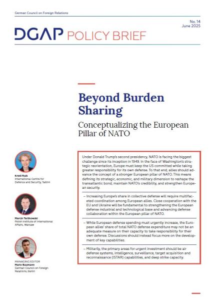 Cover of PDF version of DGAP Policy Brief 14