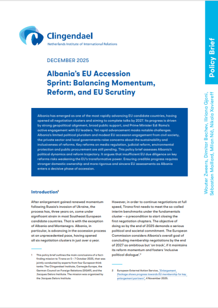 Cover_Albania’s EU Accession  Sprint: